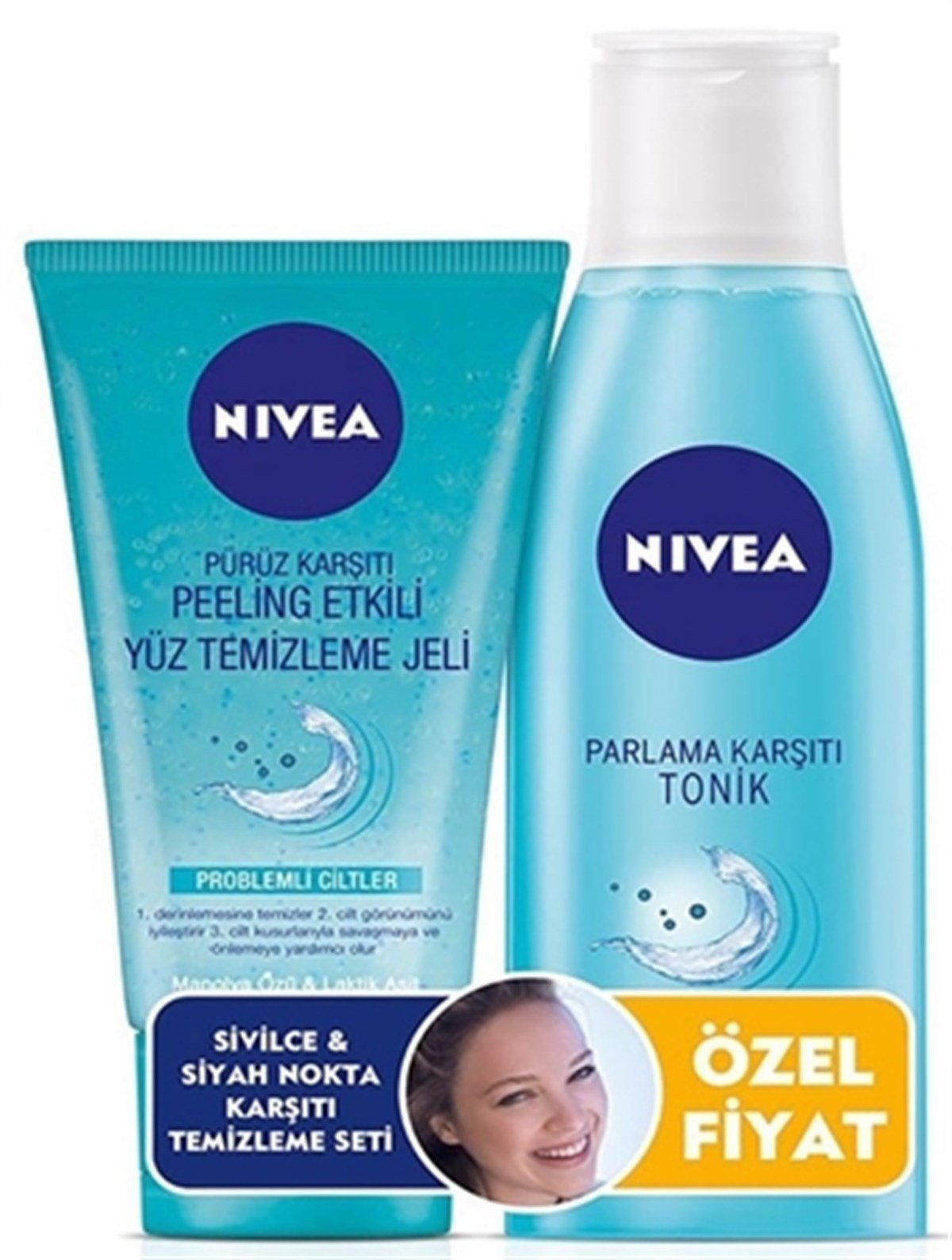 Nivea Peeling Jel 150 Ml + Tonik 200 Ml