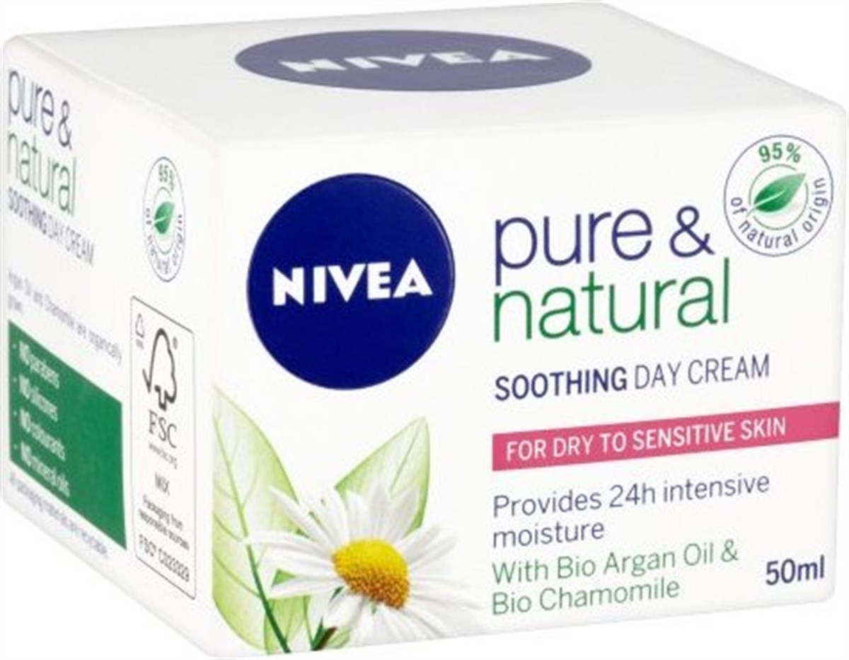 Nivea Pure & Natural Nemlendirici Gündüz Kremi 50 Ml