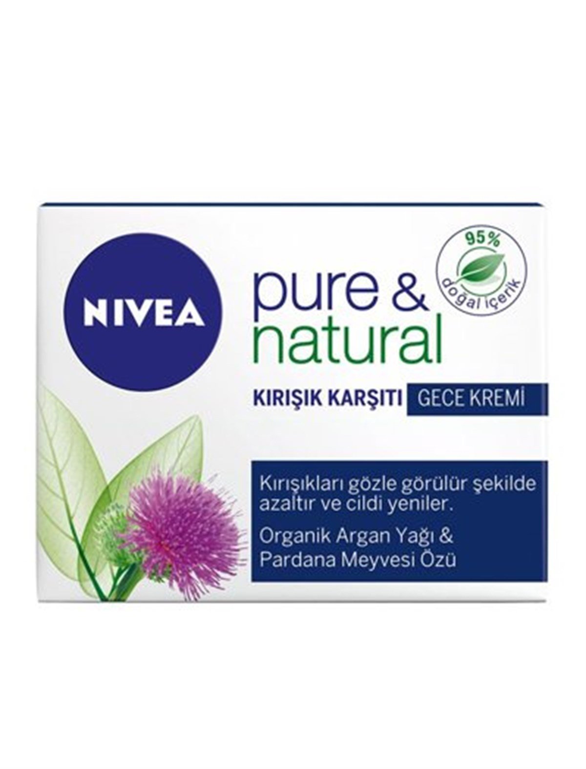 Nivea Vısage Pure & Natural Kırışık Karşıtı Gece Kremi 50 Ml