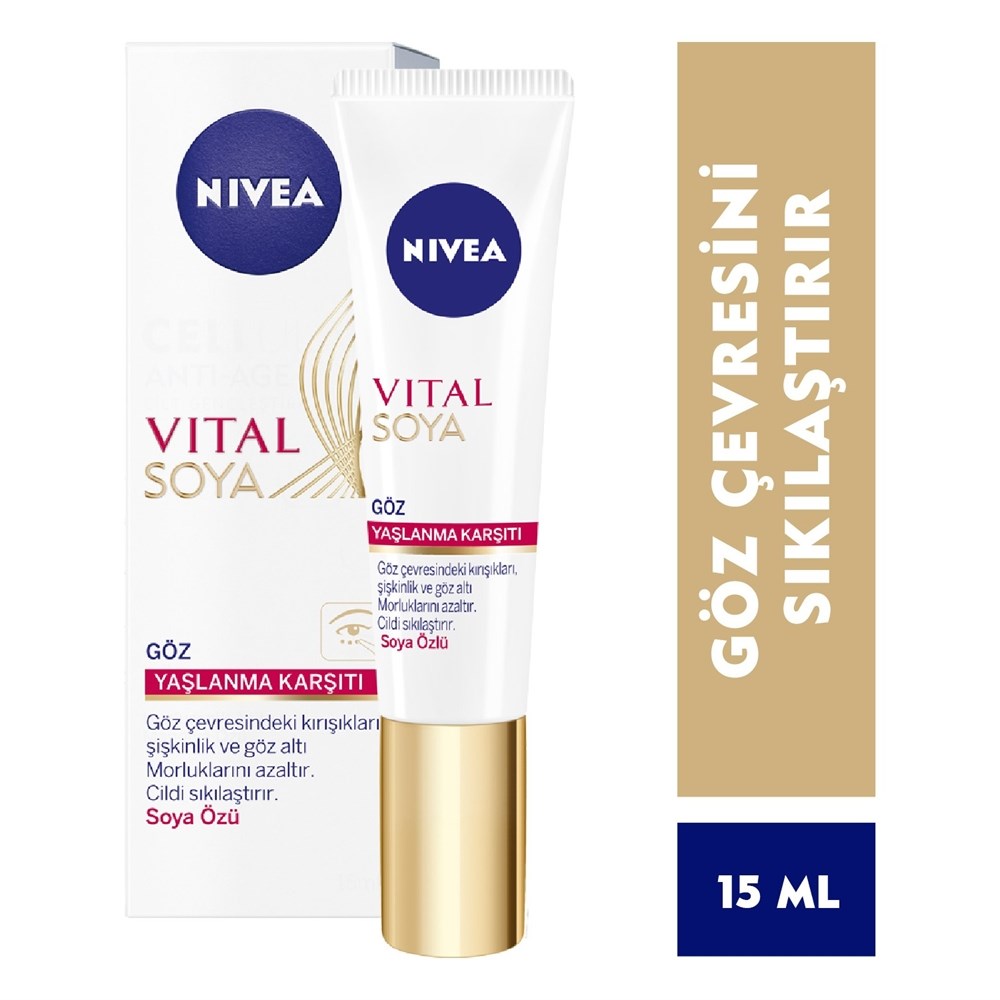 Nivea Vital Soya Yaşlanma Karşıtı & Leke Giderici Göz Bakım Kremi 15 Ml