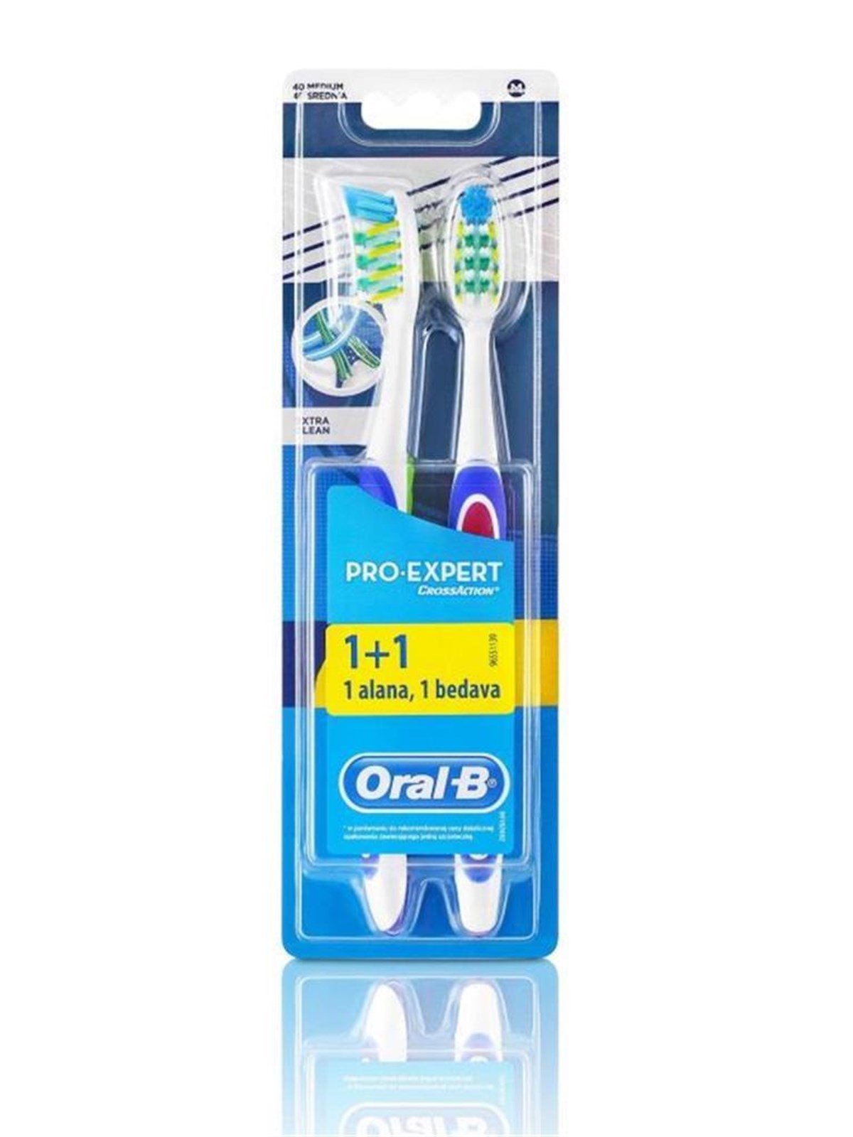 Oral-B Diş Fırçası Pro-Expert Cross Action Ekstra Temizlik 40 Orta 1+1