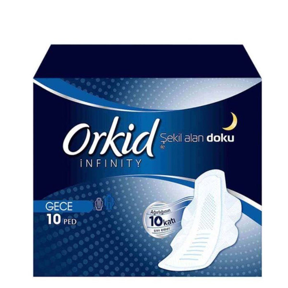 Orkid Infinity Hijyenik Ped Gece (10 adet)