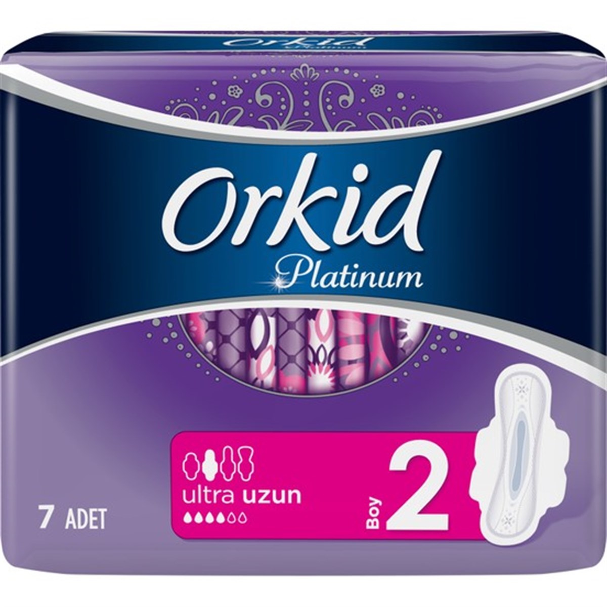 Orkid Platinum Hijyenik Ped Uzun Tekli Paket (7 adet)