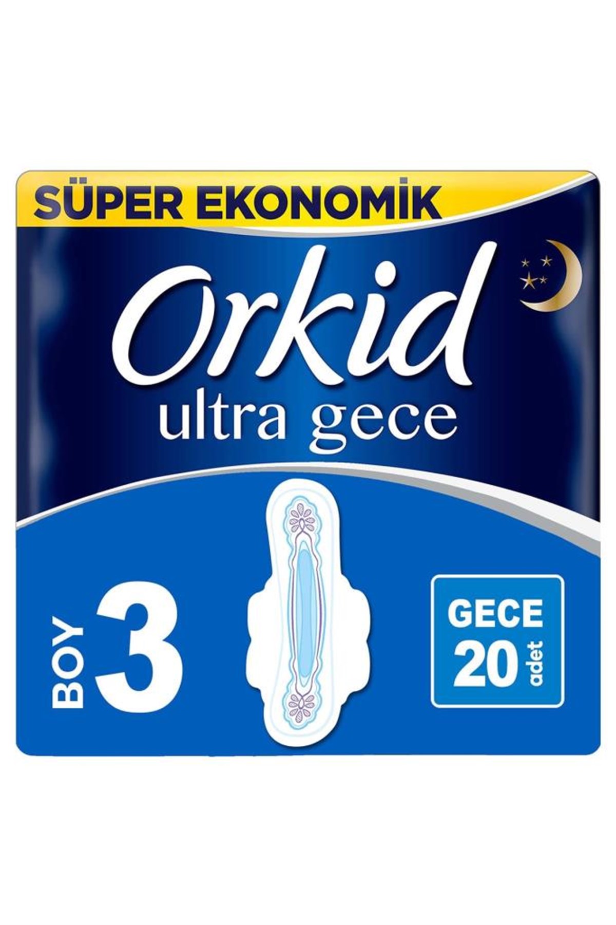Orkid Ultra Extra Hijyenik Ped Gece Süper Ekonomik Paket 20 Ped