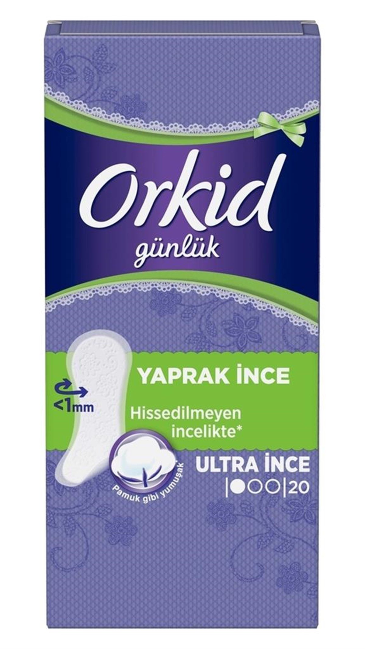 Orkid Yaprak Günlük Ped Normal Tekli Paket 20 Ped