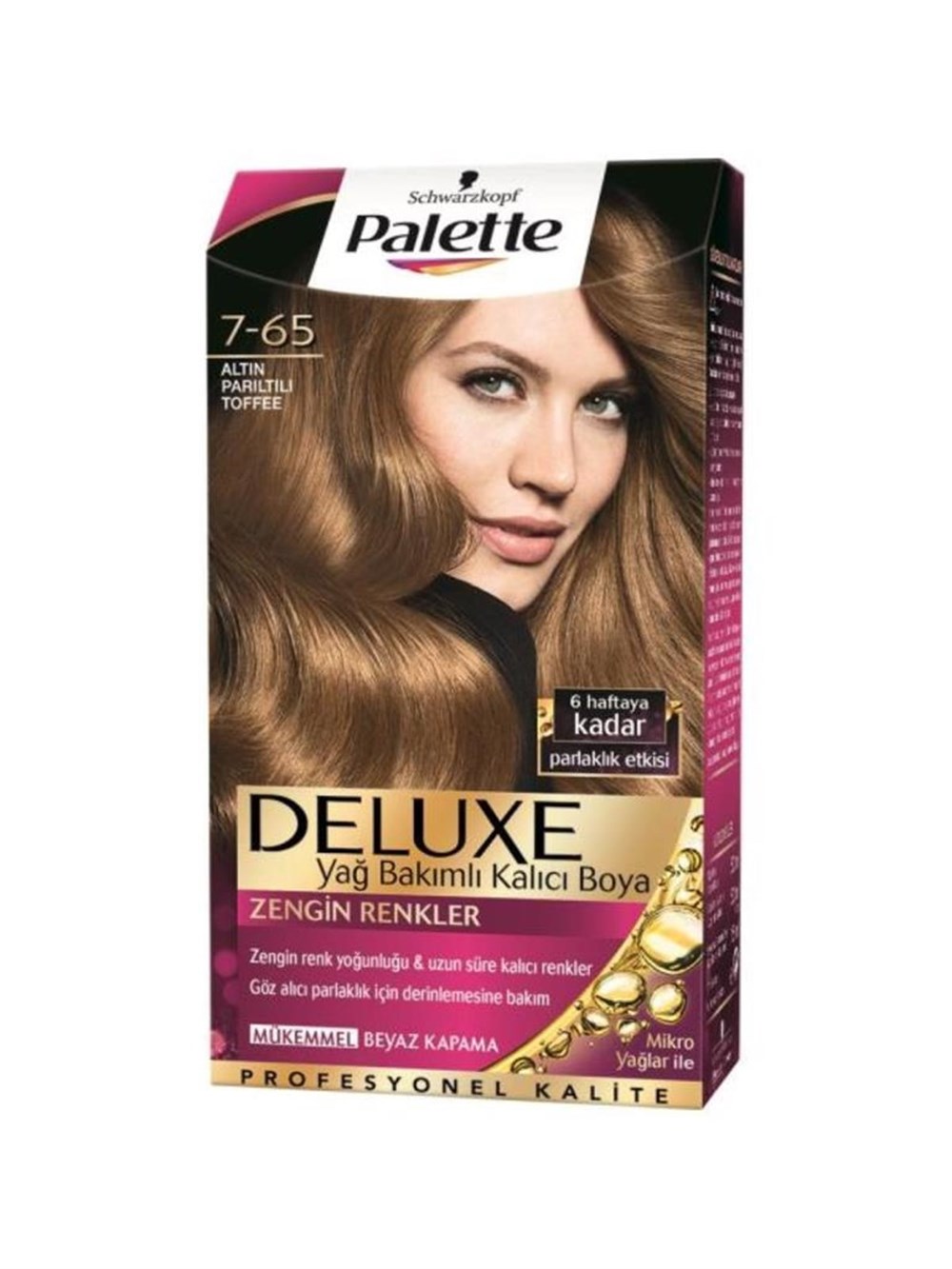 Palette Deluxe Set Saç Boyası 7.65 Altın Parıltılı Toffee