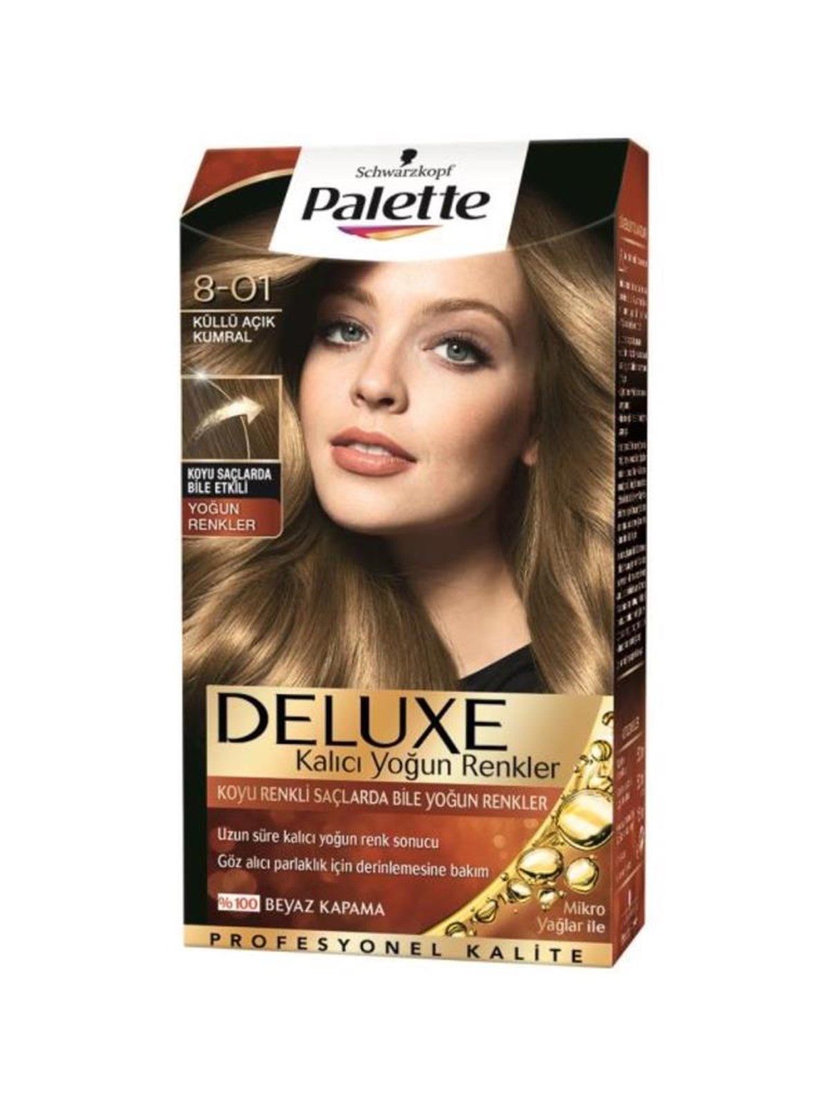 Palette Deluxe Set Saç Boyası 8.01 Küllü Açık Kumral