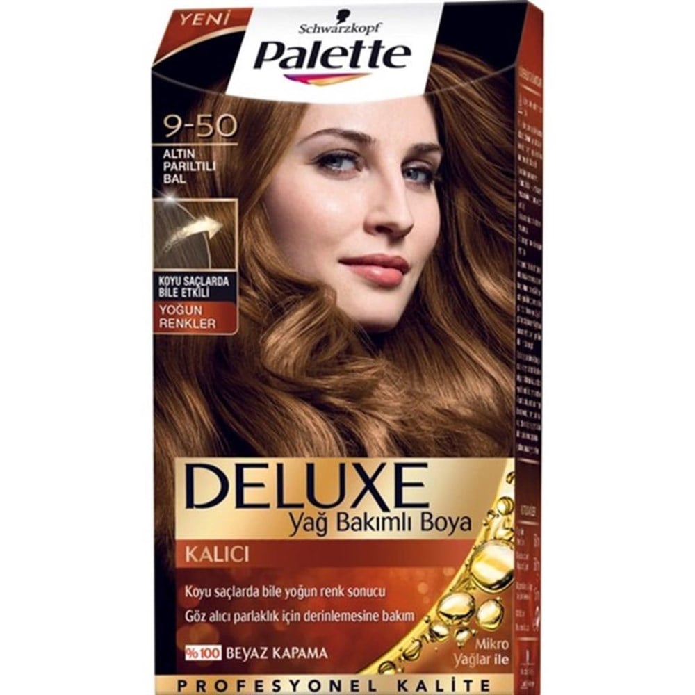 Palette Deluxe Set Saç Boyası 9.50 Altın Pırıltılı Bal
