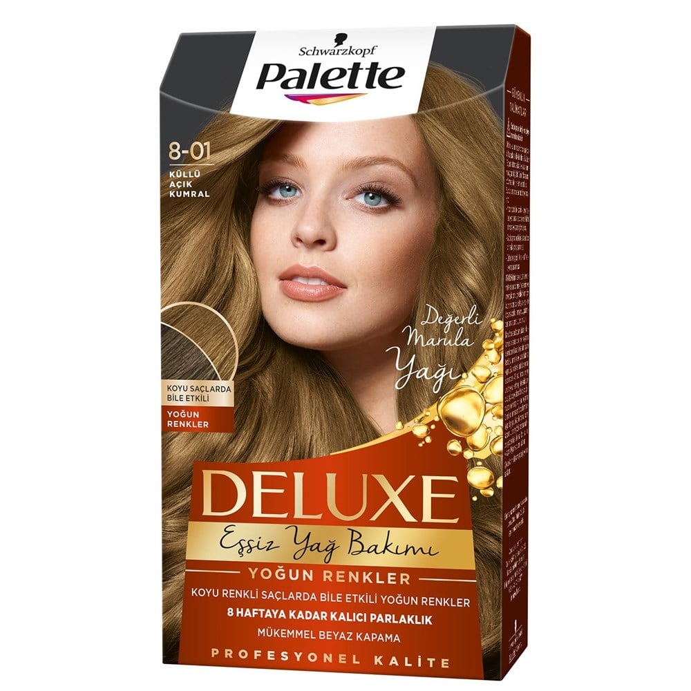 Palette Deluxe Yoğun Renkler 8-01 Küllü Açık Kumral