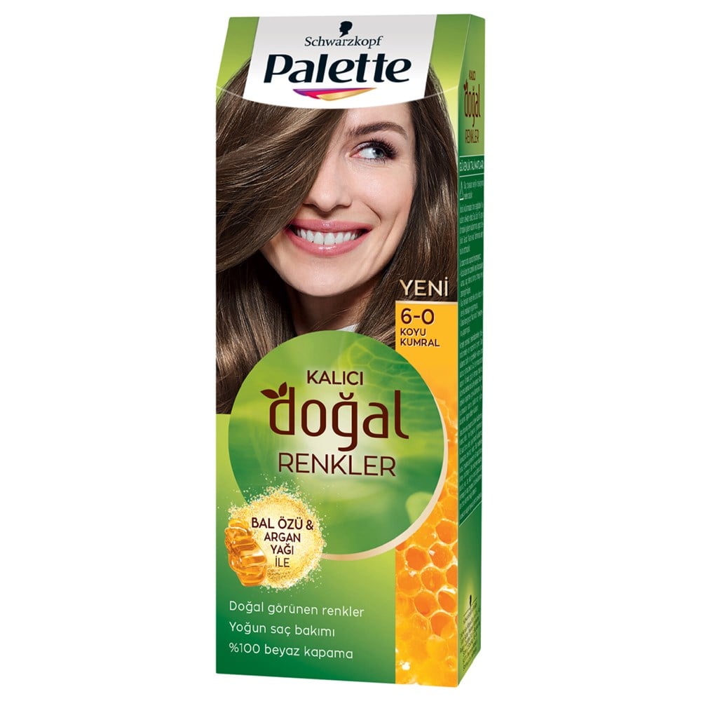 Palette Kalıcı Doğal Renkler Saç Boyası 6.0 Koyu Kumral