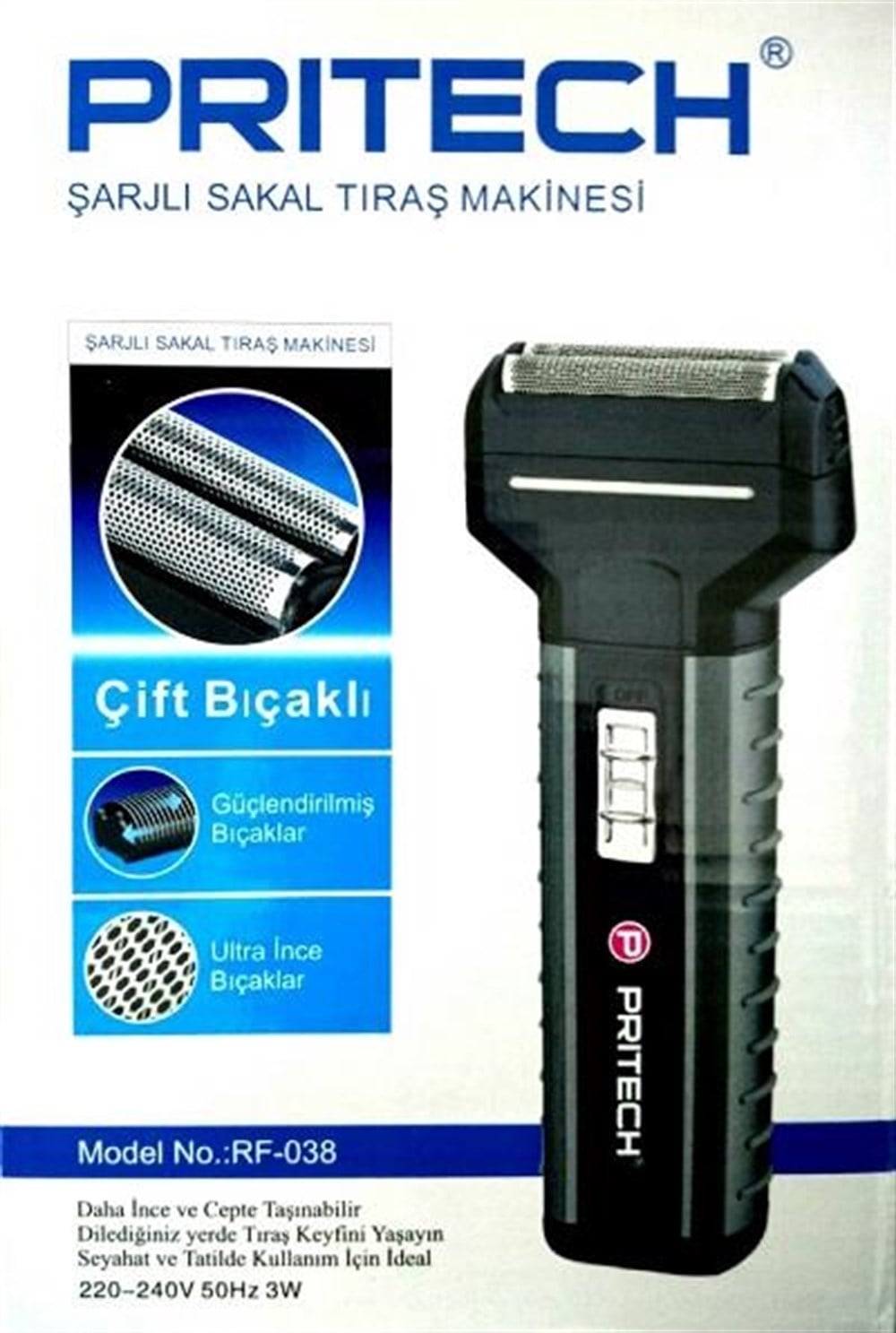 Prıtech Şarjlı Sıfır Sakal Makinesi Rf-038