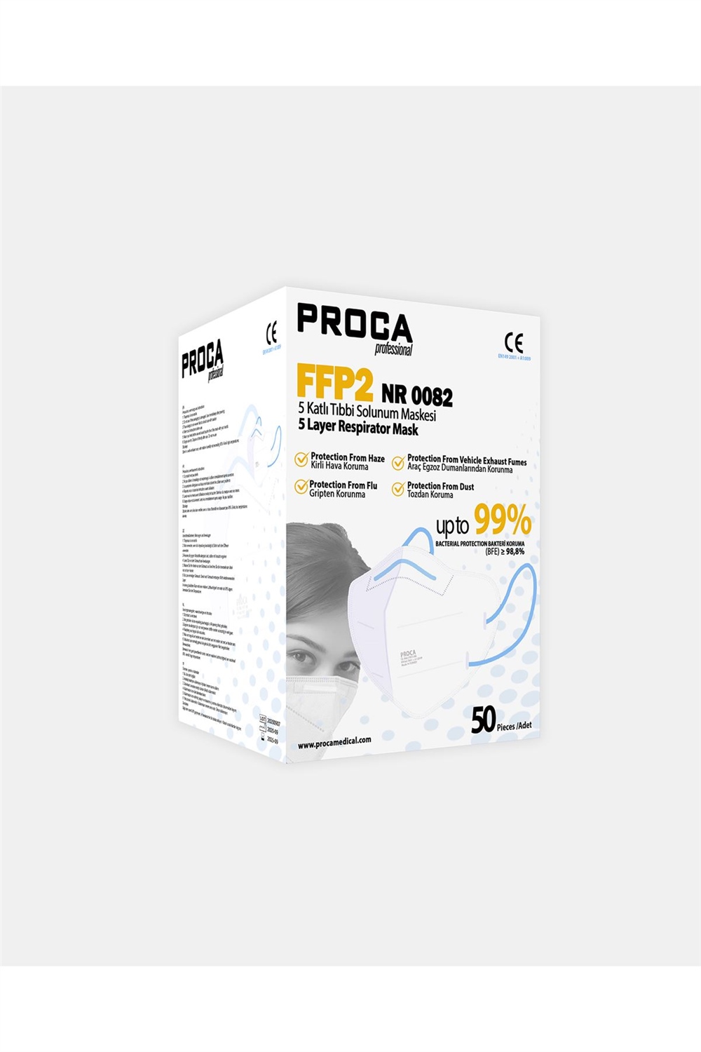Proca Cerrahi Maske N95 Ffp 2 50 Li