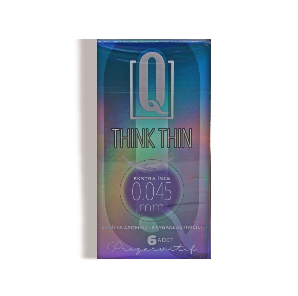 Qliquids Kondom  Think Thin 6'lı Extra İnce 0,045 mm
