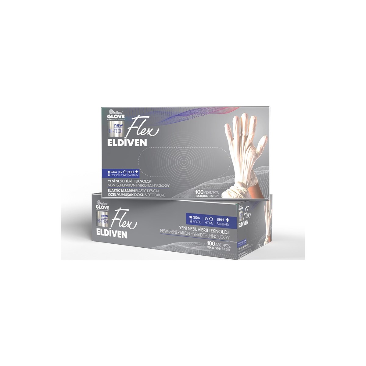 REFLEX FLEX HIBRIT ELDIVEN 100 PCS - BEYAZ