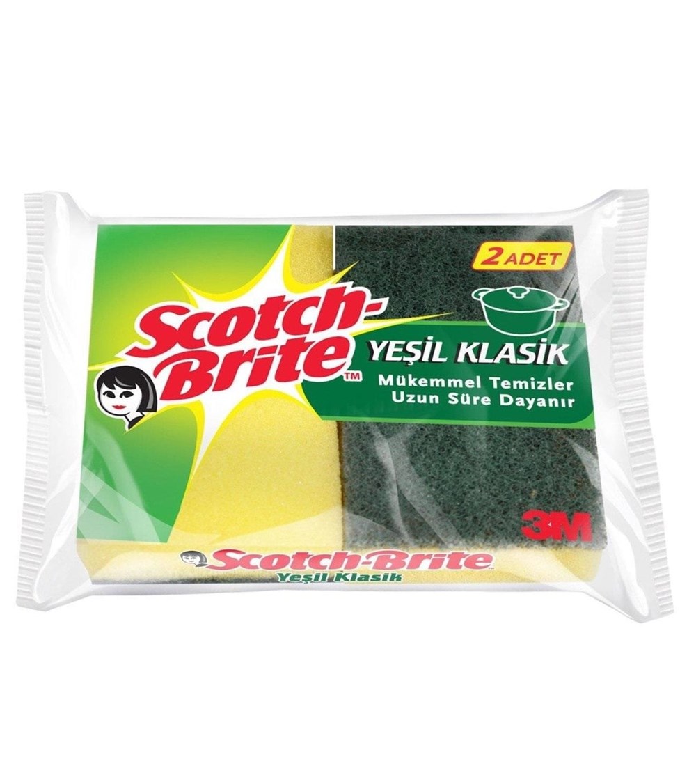 Scotch Brite Klasik Yeşil Bulaşık Süngeri 2'Li