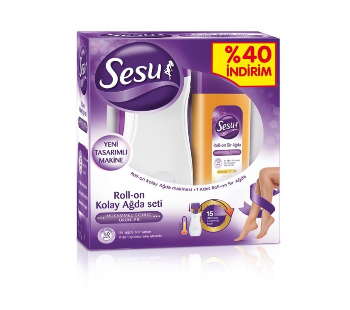 Sesu Roll-On Kolay Ağda Seti Isıtıcılı