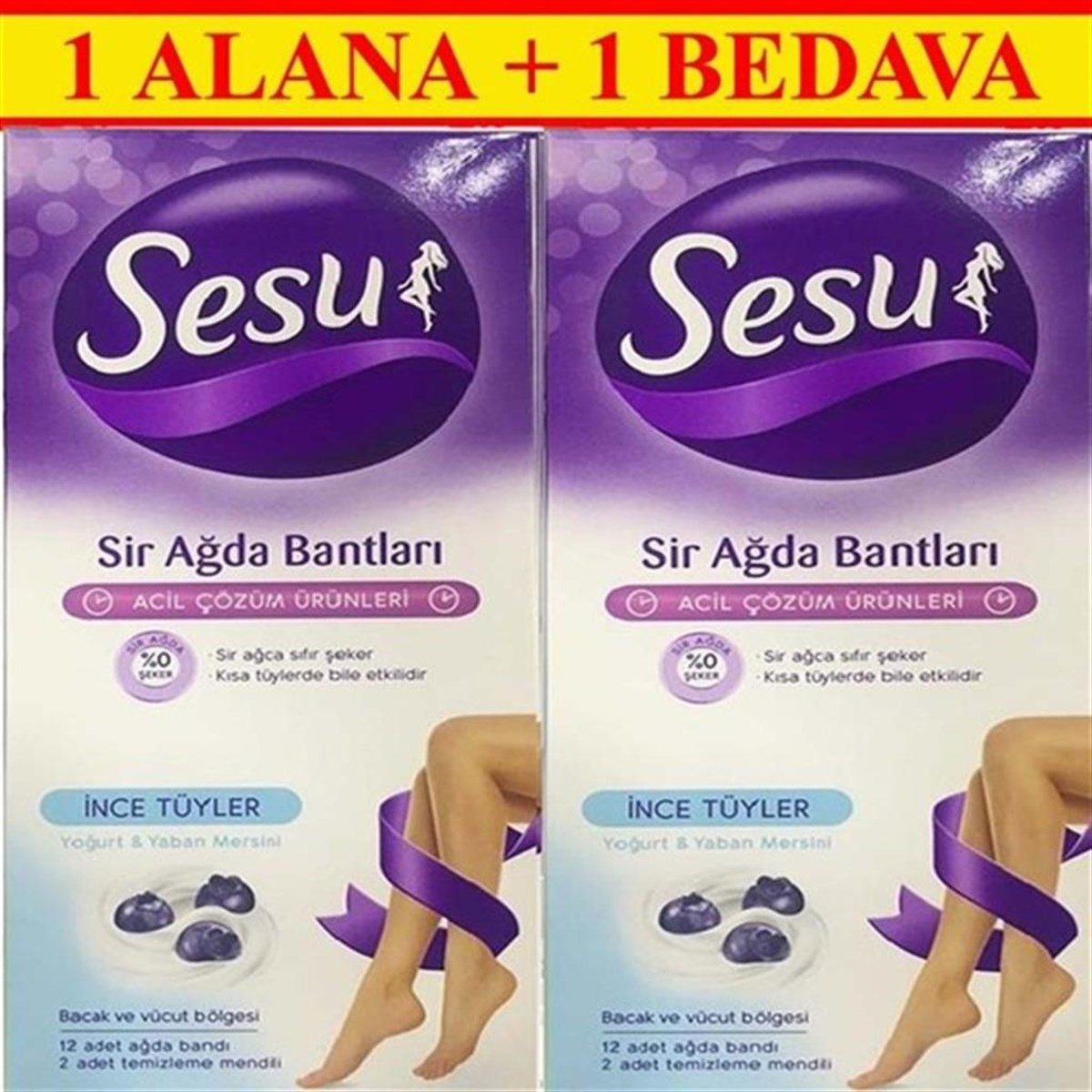 Sesu Sir Ağda Bandı İnce Tüyler 12x2 Adet