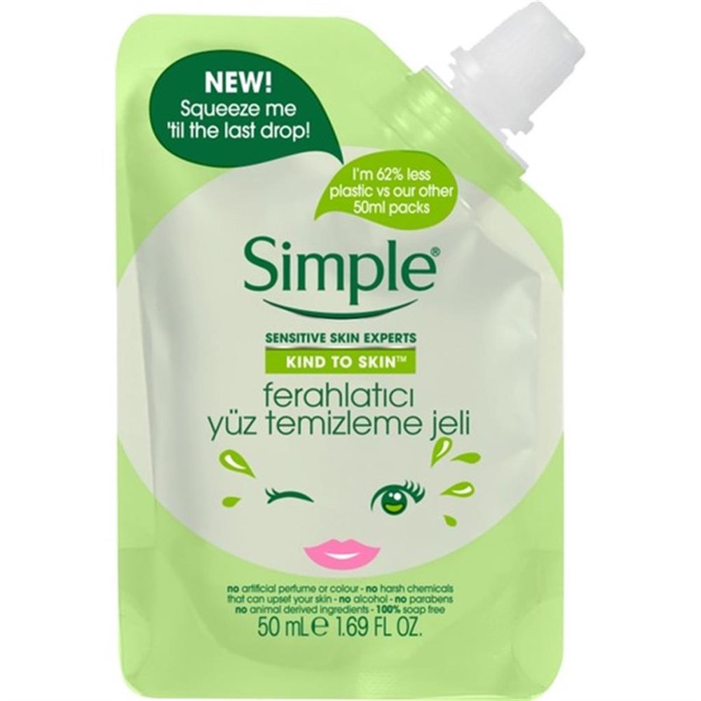 Simple Mini Ferahlatıcı Yüz Temizleme Jeli 50 Ml