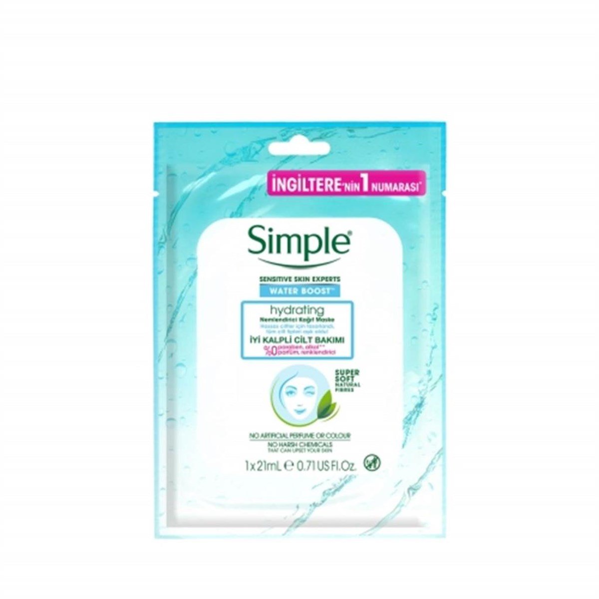 Simple Water Boost Hydrating Nemlendirici Kağıt Maske