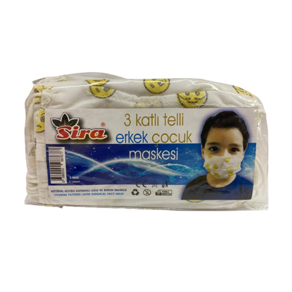 Sira Cerrahi Maske Çocuk 10'lu