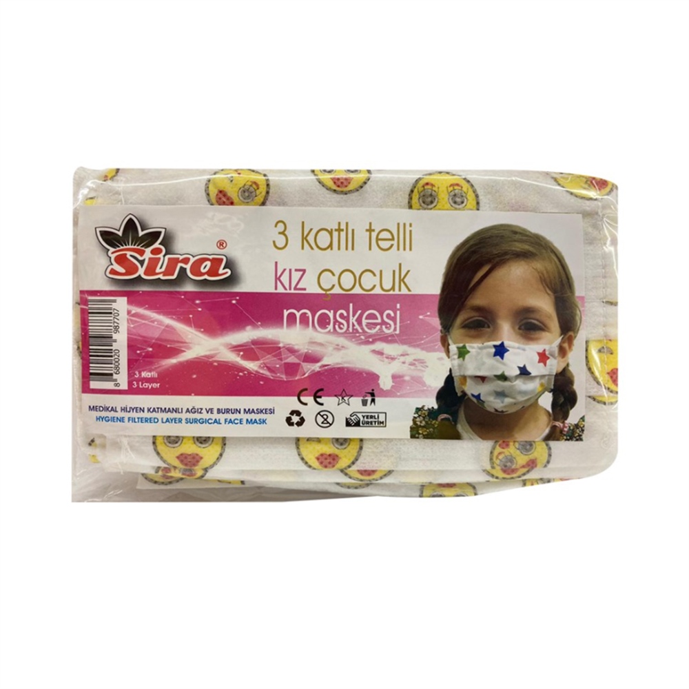 Sira Cerrahi Maske Çocuk 10'lu