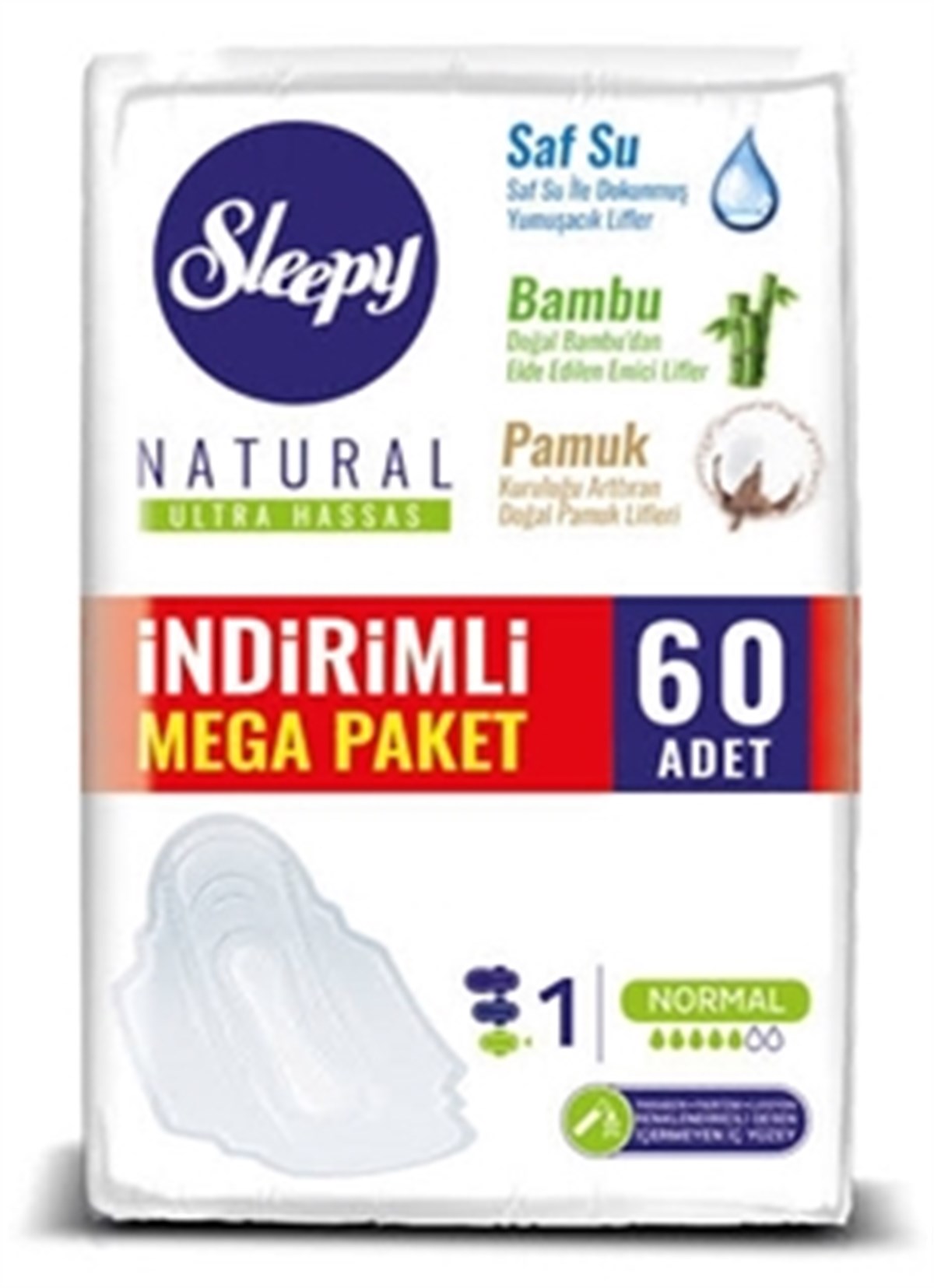 SLEEPY NATURAL MEGA HIJYEN PK 60LI