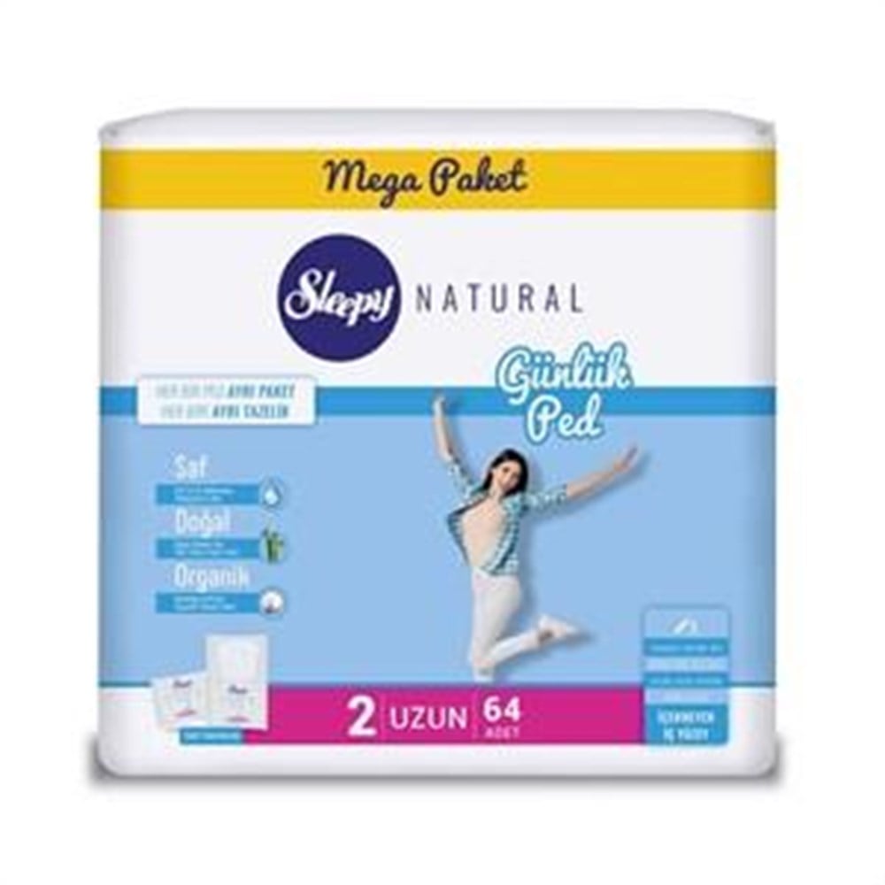Sleepy Natural Mega Uzun Paket 64 Lu 