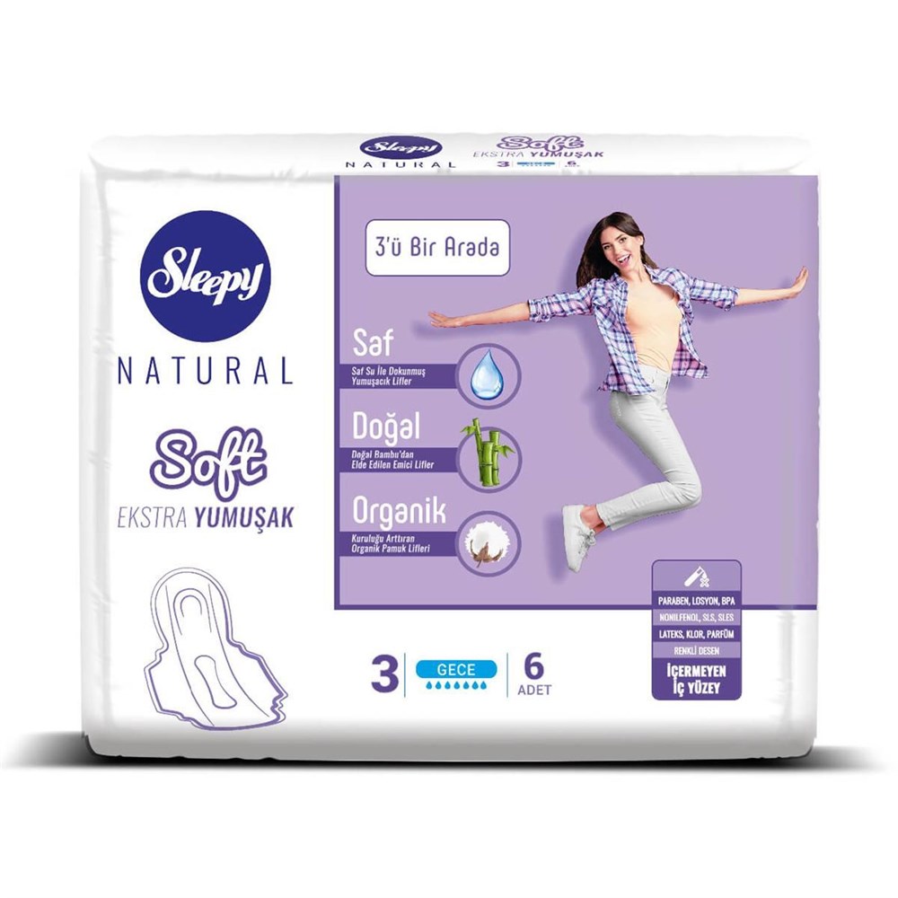 Sleepy Natural Soft İnce Gece 6X24