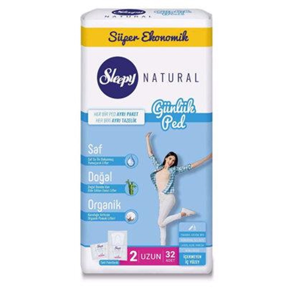 Sleepy Naturel Günlük Ped 32 Li Uzun