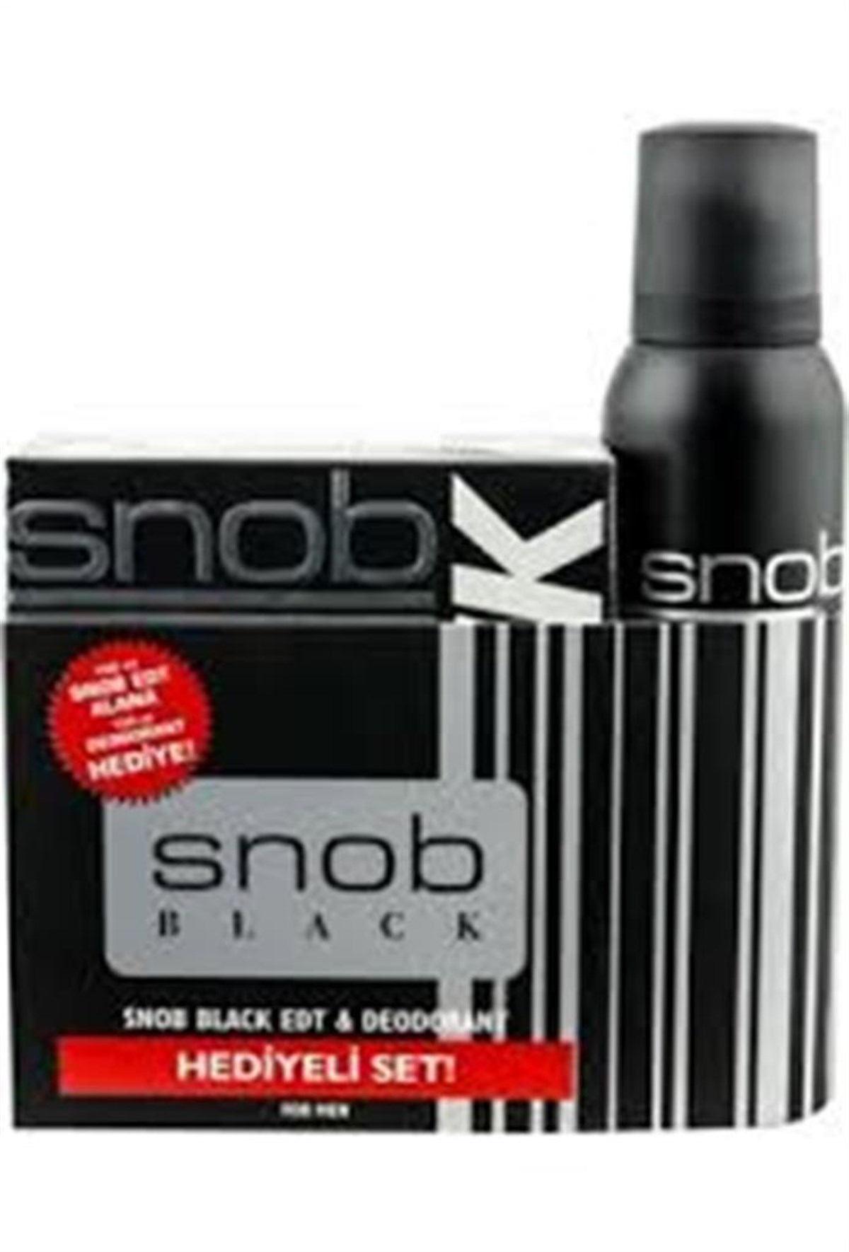 Snob Black Erkek Parfüm Seti 100ml edt + 150ml Snop Deodorant