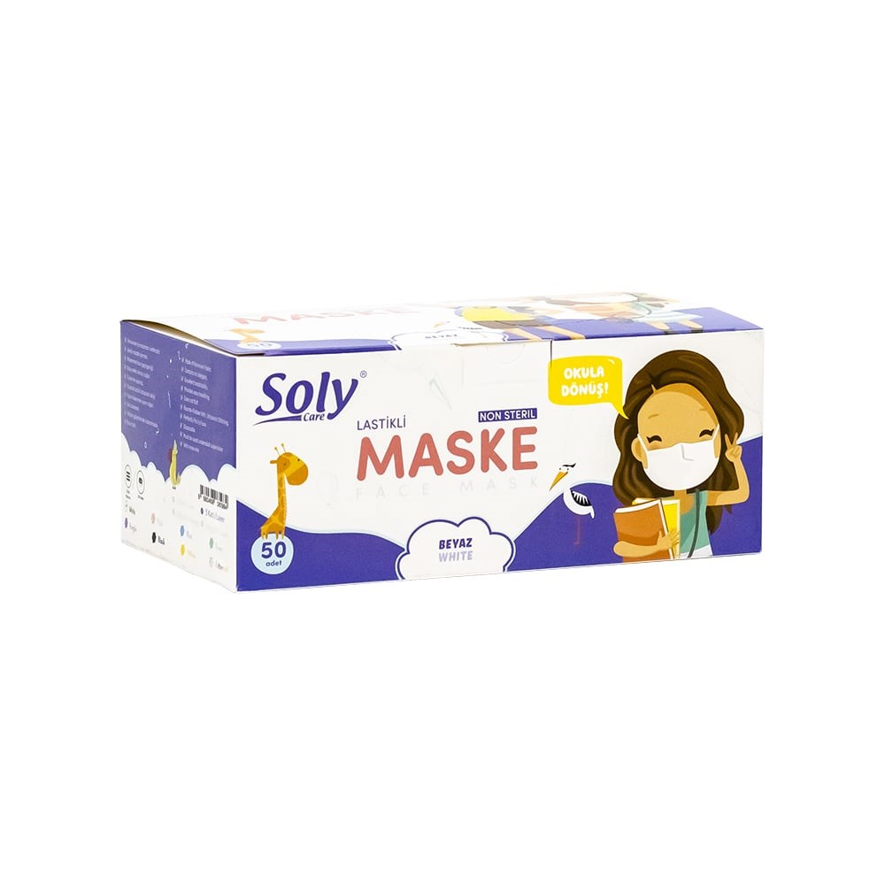 Soly Cerrahi Maske Çocuk Paket 50'li 