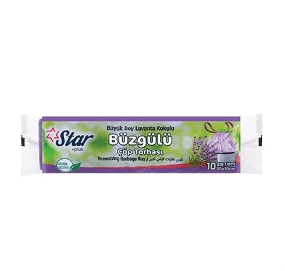Star+Plus Çöp Torbası Büzgülü Büyük Boy 10 Adet 