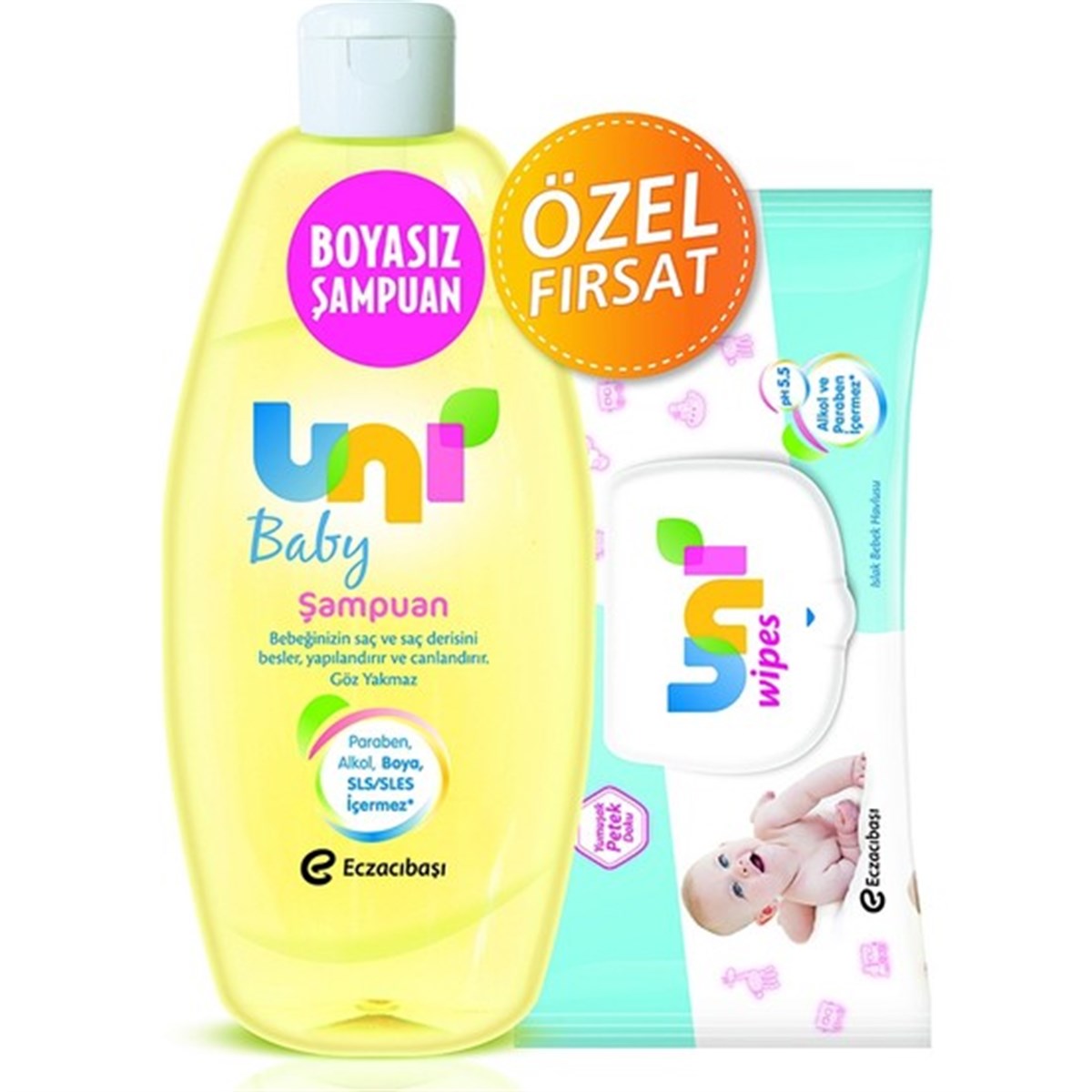 Uni Baby Şampuan 500 Ml + Wipes Havlu