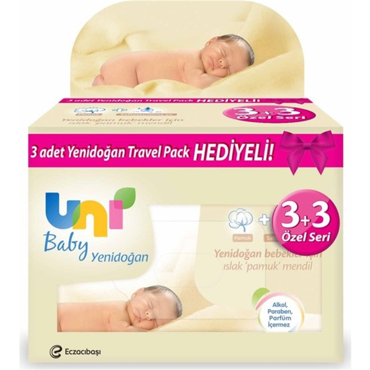 Uni Baby Yenidoğan Islak Mendil 3+3 Özel Seri