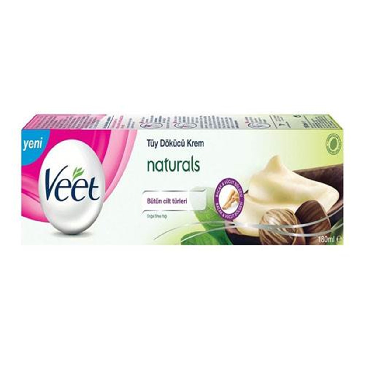 Veet Tüy Dökücü Krem Naturals Tüm Cilt Tipleri 180 Ml