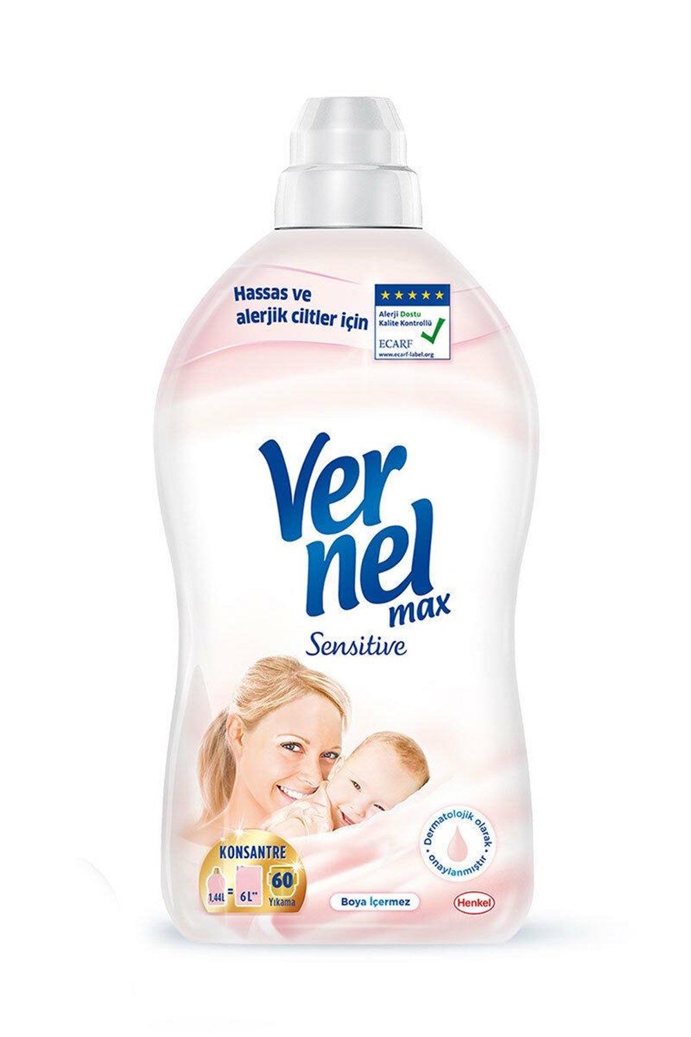 Vernel Max Sensitive Hassas Ciltler Yumuşatıcı 1.44 Lt