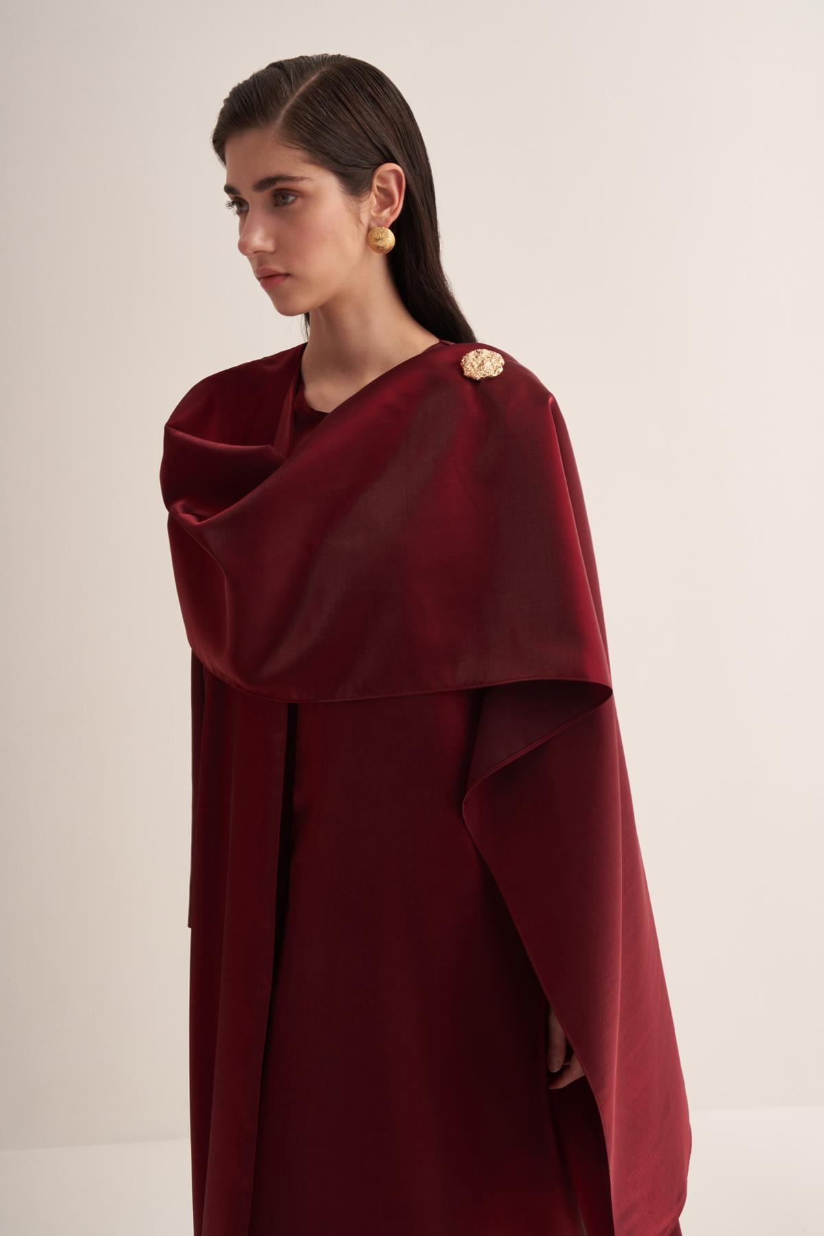 AMANI ABAYA & DRESS BURGUNDY