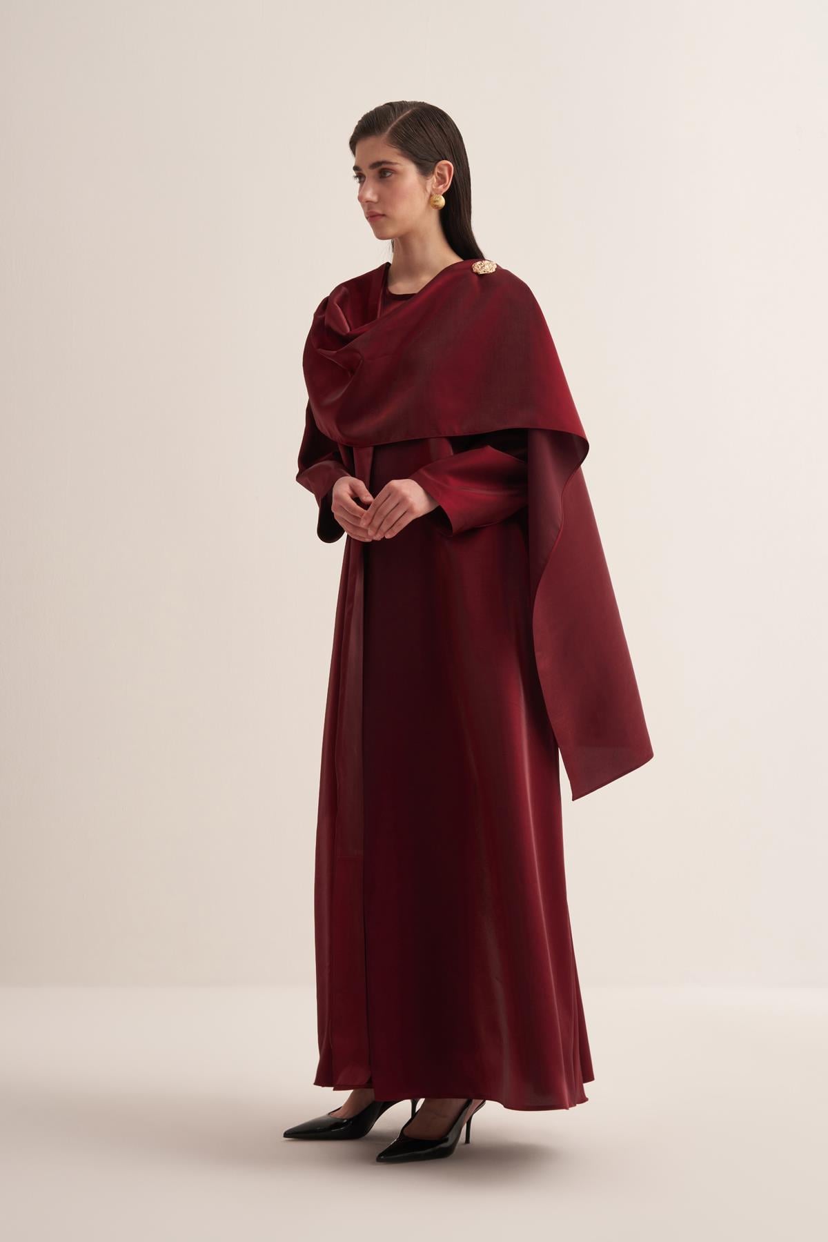 AMANI ABAYA & DRESS BURGUNDY