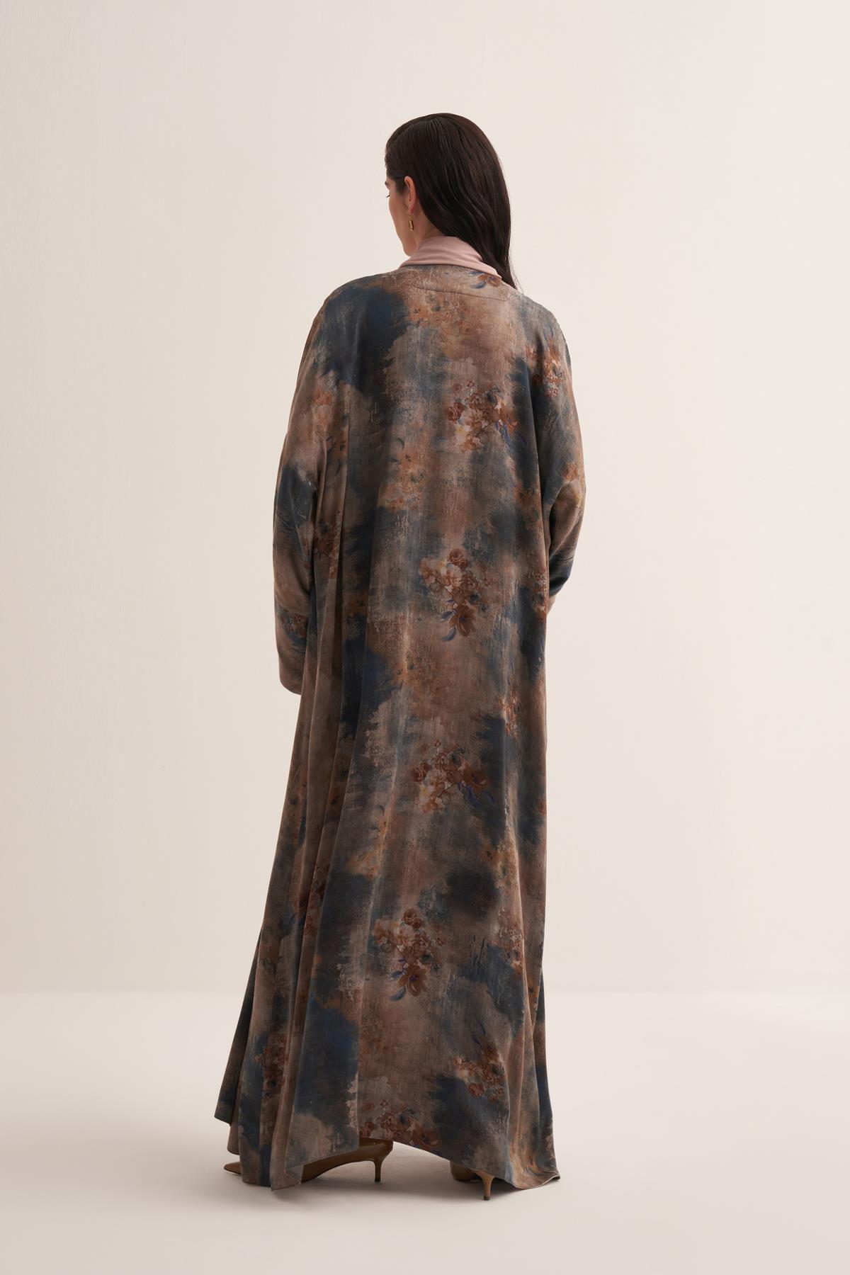 CUPRO FLOWERS ABAYA & SCARF