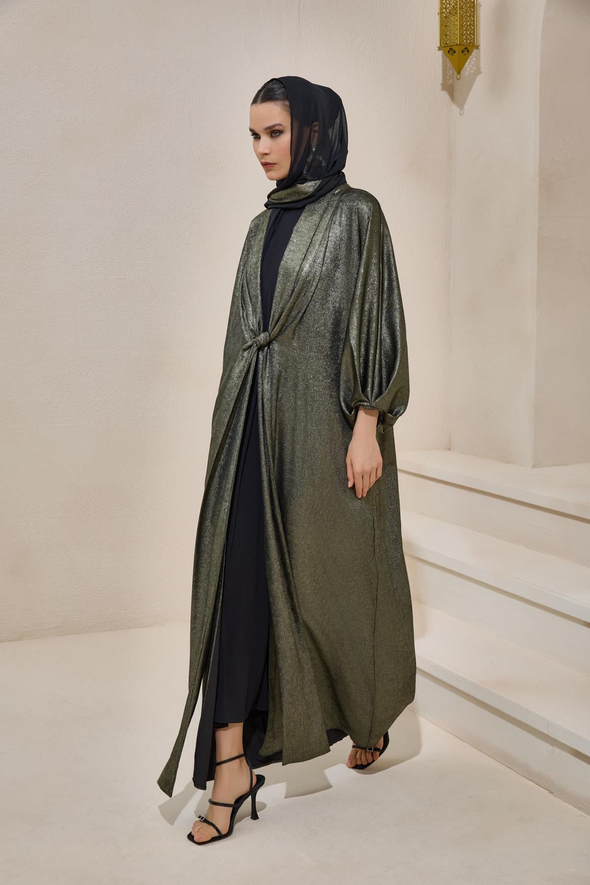 DARK GOLD ABAYA SET