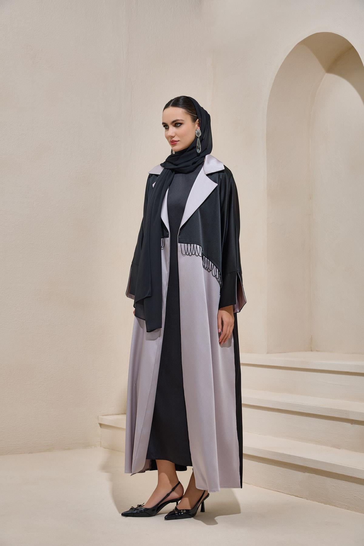 ELEGANT ABAYA BLACK-MINK