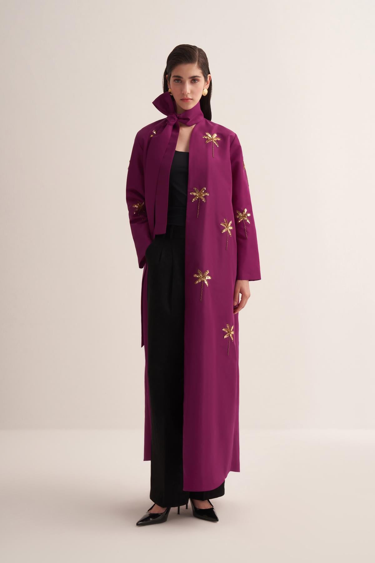 GLAMOR ABAYA CHERRY COLOR