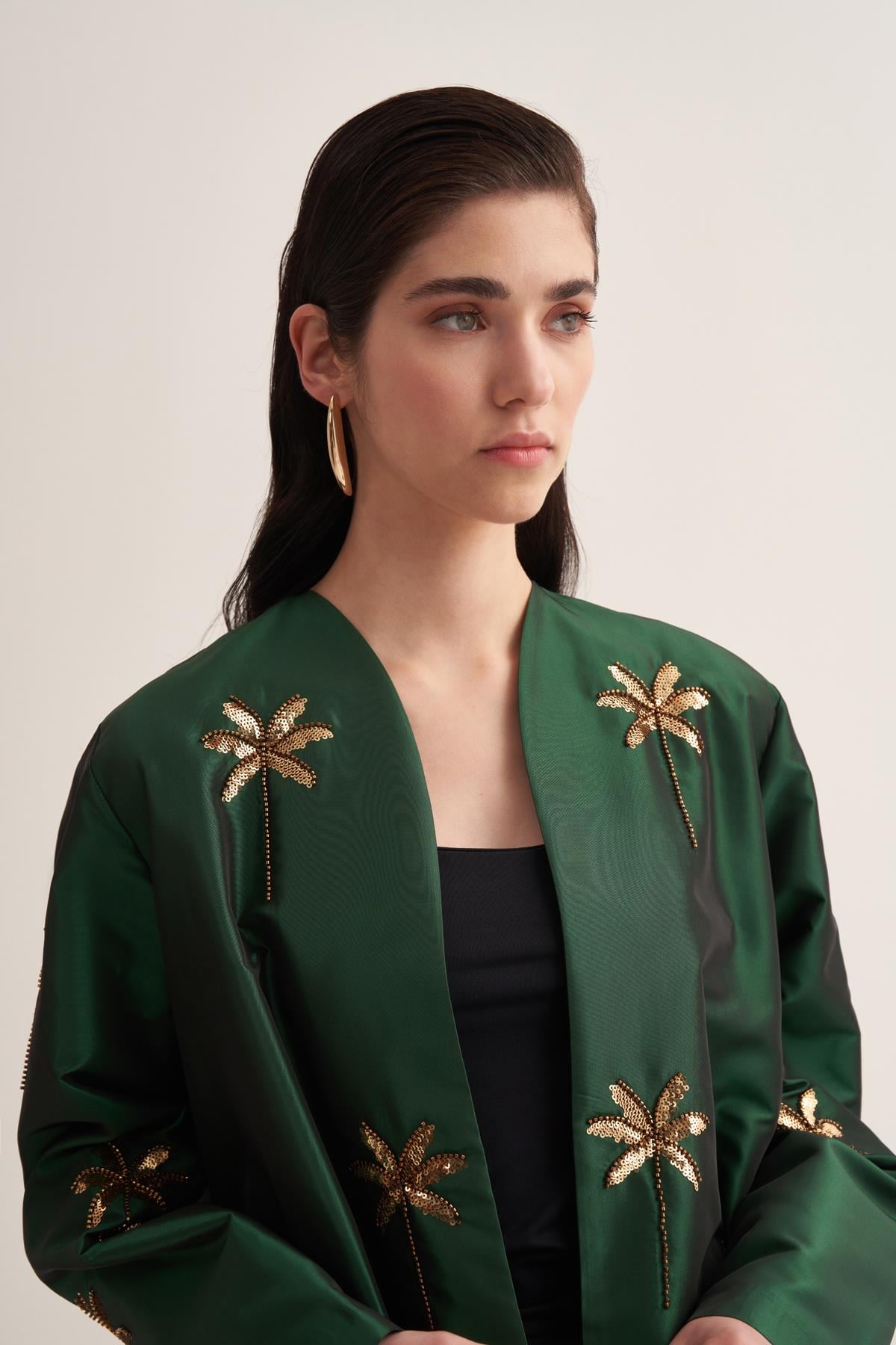 GLAMOR ABAYA EMERALD GREEN