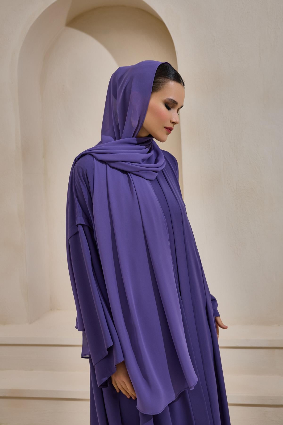 LAİLA CREPE ABAYA SET LAVENDER