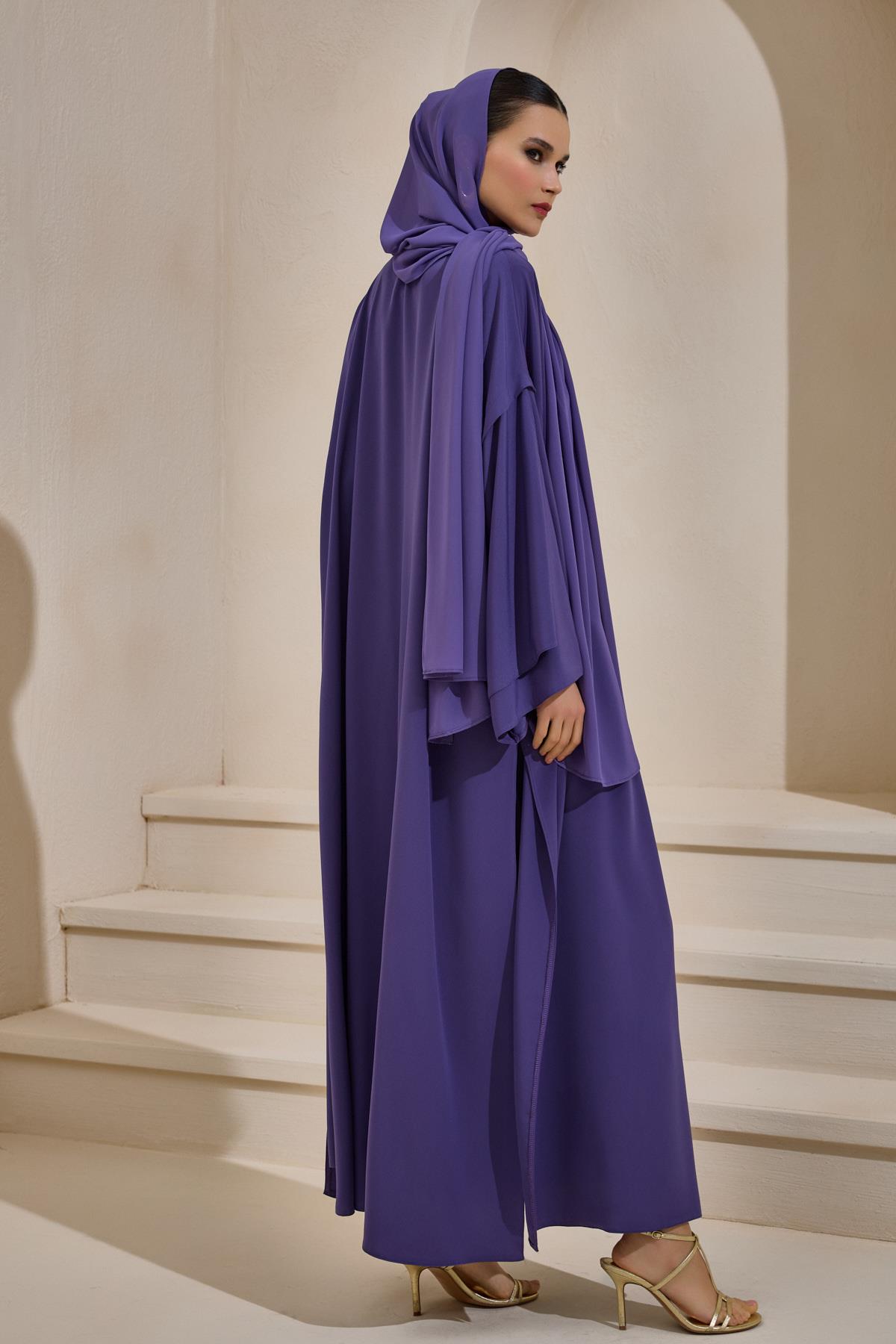 LAİLA CREPE ABAYA SET LAVENDER
