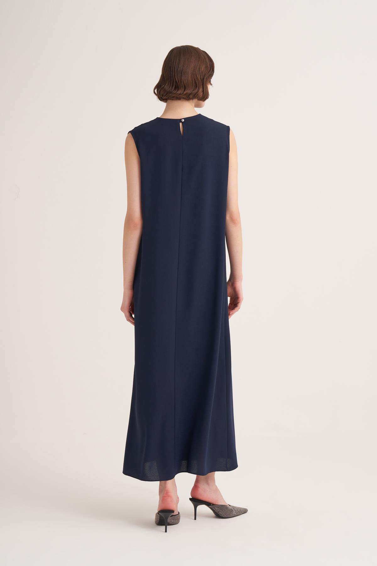 LINA DRESS-NAVY BLUE