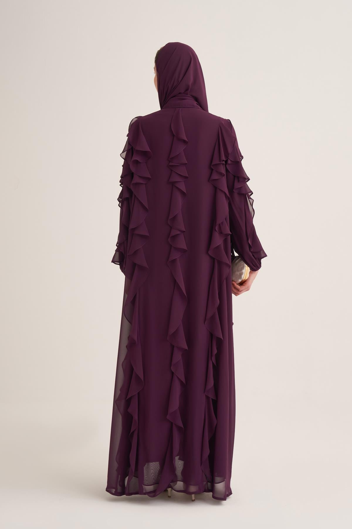LOLA ABAYA & SCARF-PURPLE