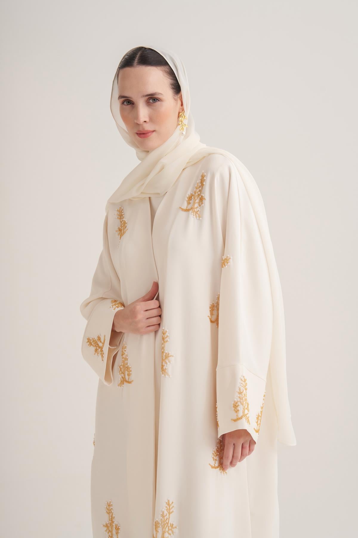 REEM ABAYA-CREAM