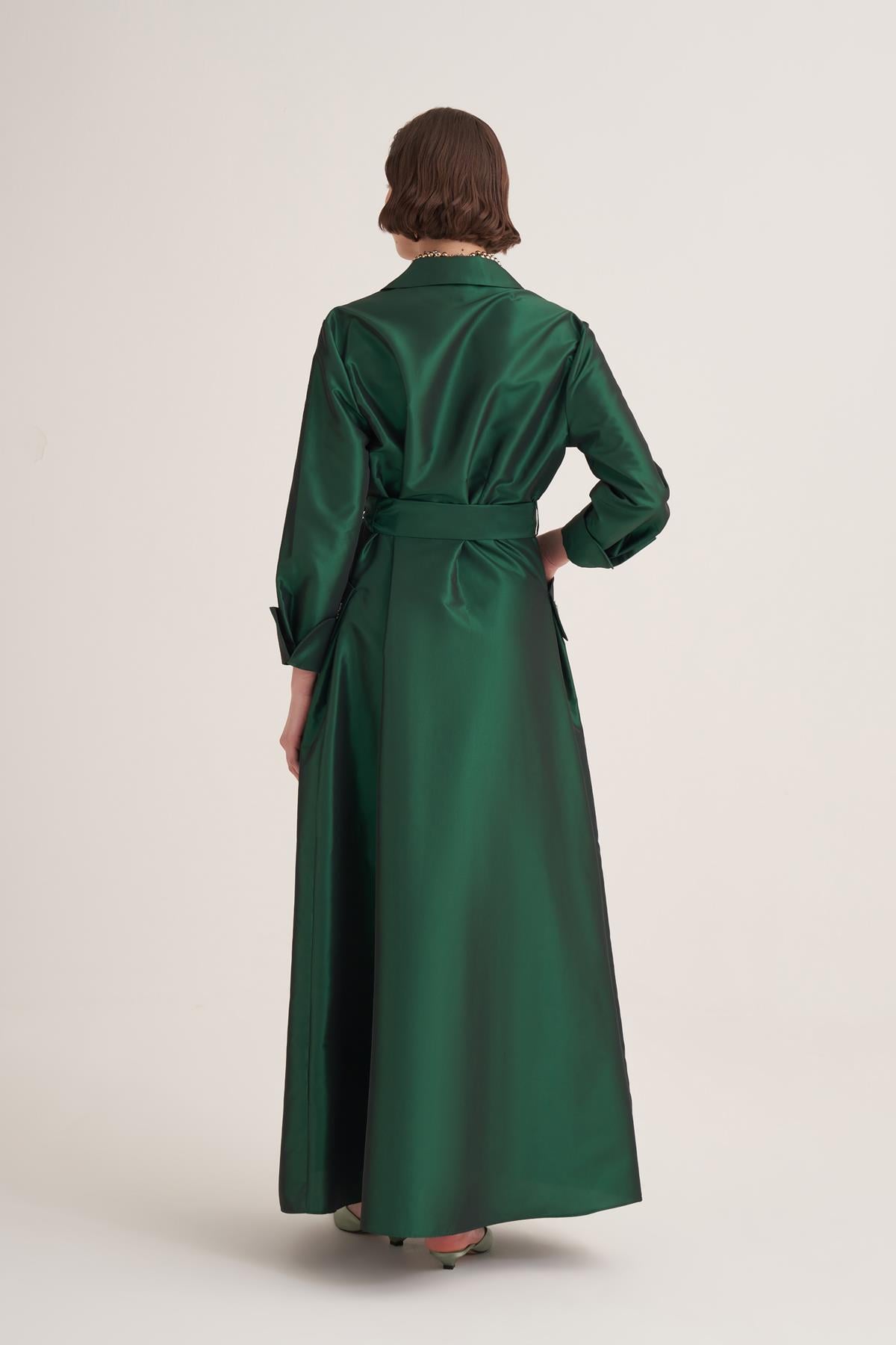 SAMRA ABAYA-EMERALD GREEN