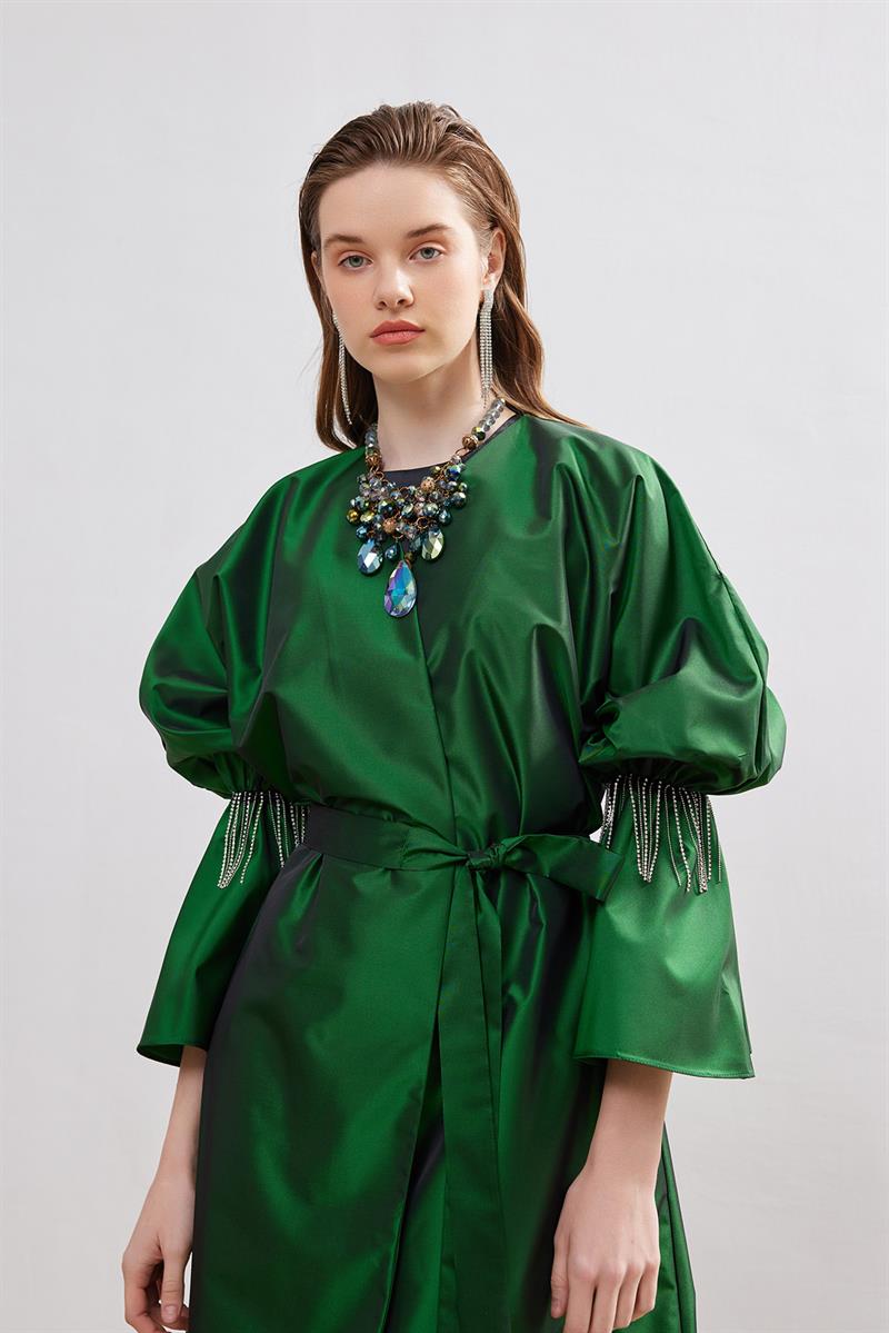Taffeta Abaya - GREEN